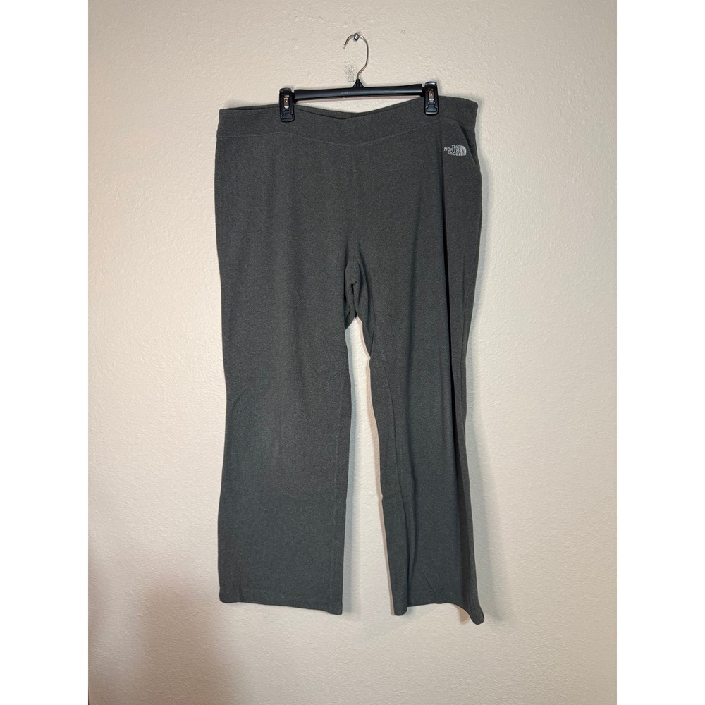 The North Face Polartec Classic Fleece Pants Gray Wide Leg Lounge Womens XL